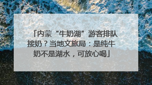 内蒙“牛奶湖”游客排队接奶？当地文旅局：是纯牛奶不是湖水，可放心喝