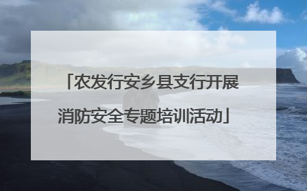农发行安乡县支行开展消防安全专题培训活动