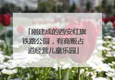 刚建成的西安红旗铁路公园，有商贩占道经营儿童乐园