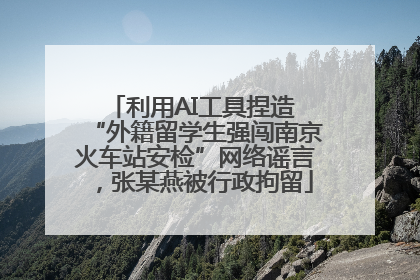 利用AI工具捏造 “外籍留学生强闯南京火车站安检”网络谣言，张某燕被行政拘留