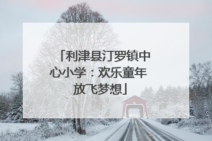 利津县汀罗镇中心小学：欢乐童年 放飞梦想