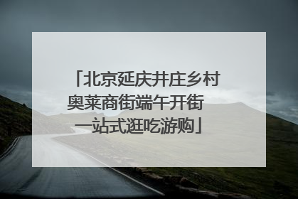北京延庆井庄乡村奥莱商街端午开街 一站式逛吃游购