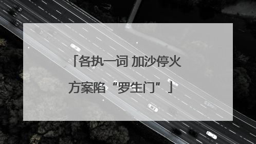 各执一词 加沙停火方案陷“罗生门”