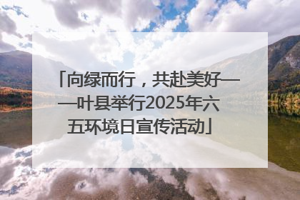 向绿而行，共赴美好——叶县举行2025年六五环境日宣传活动