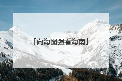 向海图强看海南