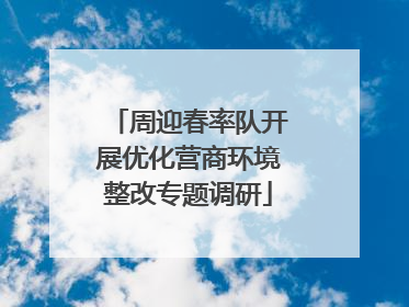 周迎春率队开展优化营商环境整改专题调研