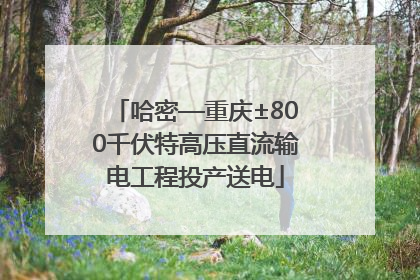 哈密—重庆±800千伏特高压直流输电工程投产送电
