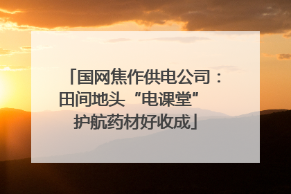 国网焦作供电公司：田间地头“电课堂” 护航药材好收成