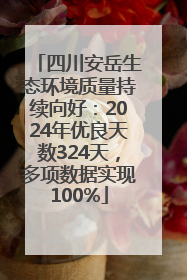 四川安岳生态环境质量持续向好：2024年优良天数324天，多项数据实现100%