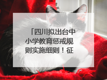 四川拟出台中小学教育惩戒规则实施细则！征求意见中