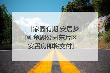 家园有期 安居梦圆 龟湖公园东片区安置房即将交付