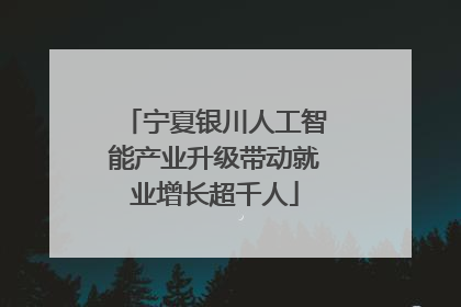 宁夏银川人工智能产业升级带动就业增长超千人