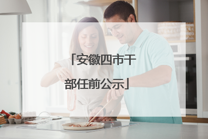 安徽四市干部任前公示