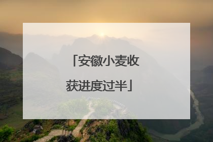 安徽小麦收获进度过半