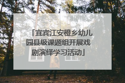 宜宾江安橙乡幼儿园县级课题组开展戏剧演绎学习活动