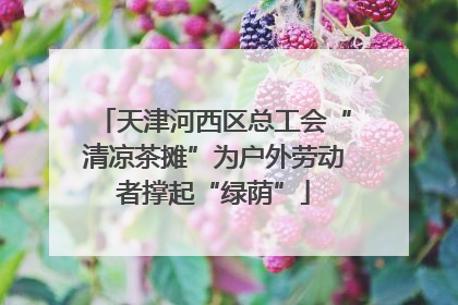 天津河西区总工会“清凉茶摊”为户外劳动者撑起“绿荫”