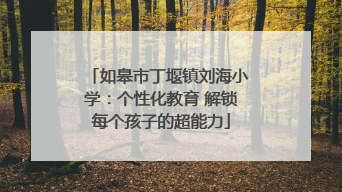 如皋市丁堰镇刘海小学：个性化教育 解锁每个孩子的超能力