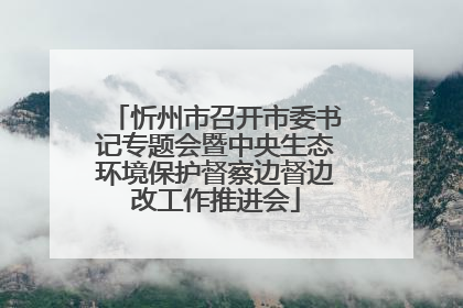 忻州市召开市委书记专题会暨中央生态环境保护督察边督边改工作推进会