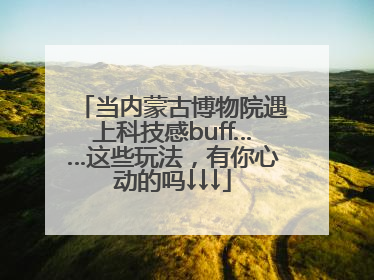 当内蒙古博物院遇上科技感buff……这些玩法，有你心动的吗↓↓↓