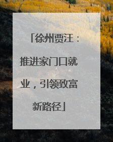 徐州贾汪：推进家门口就业，引领致富新路径
