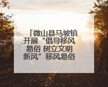 微山县马坡镇开展“倡导移风易俗 树立文明新风”移风易俗宣传活动