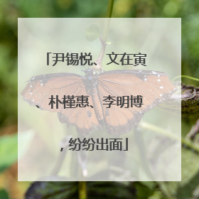 尹锡悦、文在寅、朴槿惠、李明博，纷纷出面