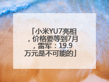 小米YU7亮相，价格要等到7月，雷军：19.9万元是不可能的