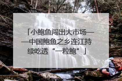 小鲍鱼闯出大市场——中国鲍鱼之乡连江持续吃透“一粒鲍”