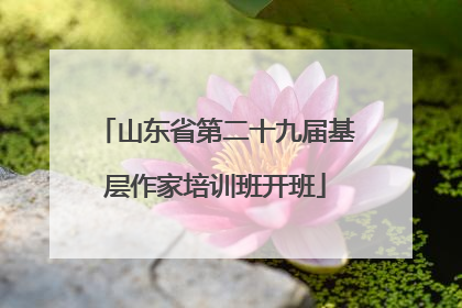 山东省第二十九届基层作家培训班开班