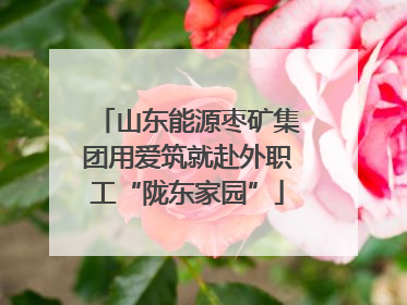 山东能源枣矿集团用爱筑就赴外职工“陇东家园”