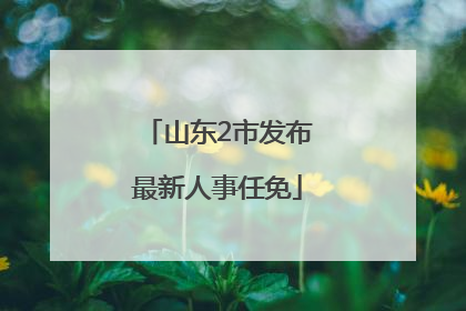 山东2市发布最新人事任免