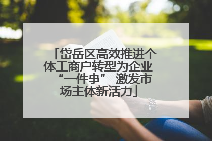 岱岳区高效推进个体工商户转型为企业“一件事” 激发市场主体新活力