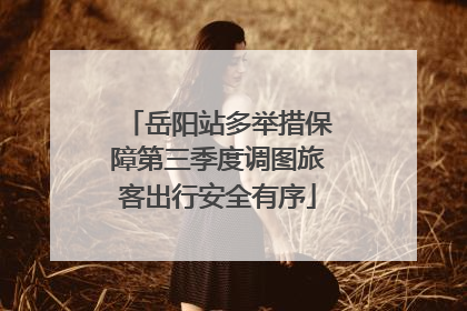 岳阳站多举措保障第三季度调图旅客出行安全有序