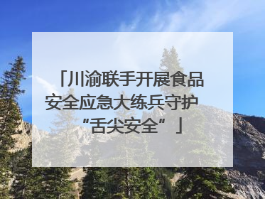 川渝联手开展食品安全应急大练兵守护“舌尖安全”