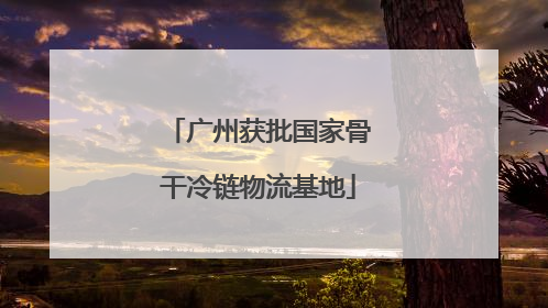 广州获批国家骨干冷链物流基地