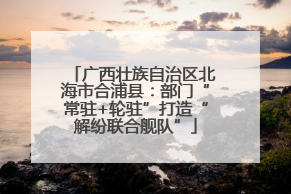 广西壮族自治区北海市合浦县：部门“常驻+轮驻”打造“解纷联合舰队”