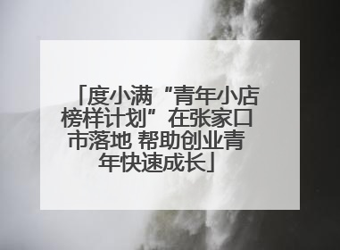 度小满“青年小店榜样计划”在张家口市落地 帮助创业青年快速成长