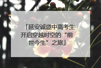 延安诚邀中高考生开启穿越时空的“前世今生”之旅