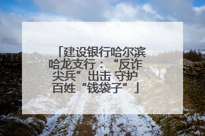 建设银行哈尔滨哈龙支行：“反诈尖兵”出击 守护百姓“钱袋子”