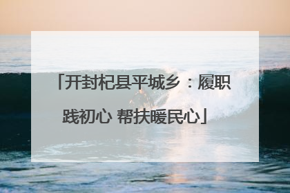 开封杞县平城乡：履职践初心 帮扶暖民心