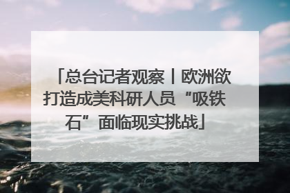 总台记者观察丨欧洲欲打造成美科研人员“吸铁石”面临现实挑战