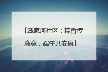 戴家河社区：粽香传廉意，端午共安康