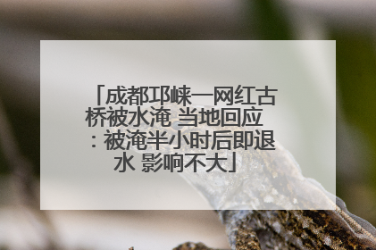 成都邛崃一网红古桥被水淹 当地回应：被淹半小时后即退水 影响不大