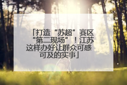 打造“苏超”赛区“第二现场”！江苏这样办好让群众可感可及的实事