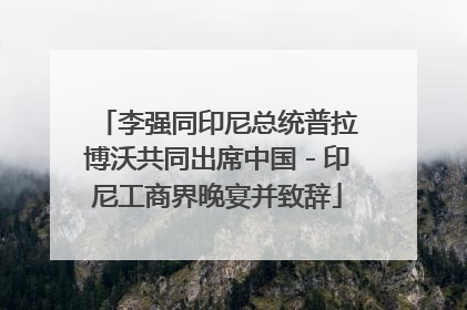 李强同印尼总统普拉博沃共同出席中国－印尼工商界晚宴并致辞