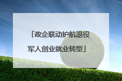 政企联动护航退役军人创业就业转型