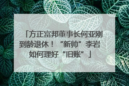 方正富邦董事长何亚刚到龄退休！“新帅”李岩如何理好“旧账”