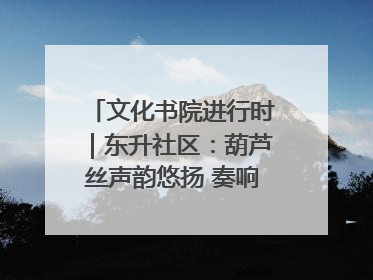 文化书院进行时｜东升社区：葫芦丝声韵悠扬 奏响文化和谐曲