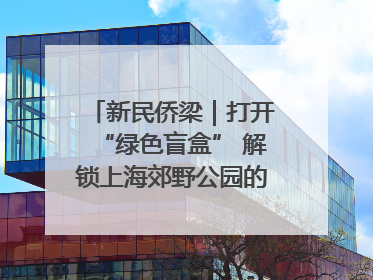 新民侨梁｜打开“绿色盲盒” 解锁上海郊野公园的N种玩法