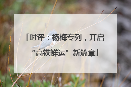 时评：杨梅专列，开启“高铁鲜运”新篇章
